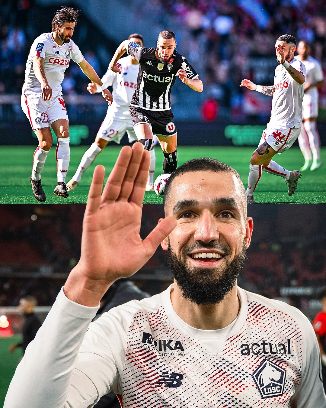 里尔客场战胜尼斯，继续领跑法甲积分榜